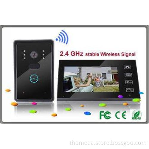 infrare 7" LCD villa intercom systems , automatic camera di
